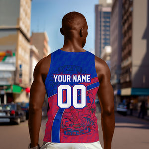 Personalized Haiti Soccer Les Grenadiers Men Tank Top Championship Football 2026 Trophy Haitian Flag Map