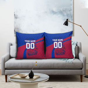 Personalized Haiti Soccer Les Grenadiers Pillow Cover Championship Football 2026 Trophy Haitian Flag Map