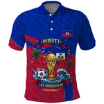 Personalized Haiti Soccer Les Grenadiers Polo Shirt Championship Football 2026 Trophy Haitian Flag Map