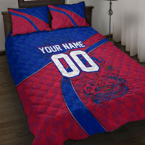 Personalized Haiti Soccer Les Grenadiers Quilt Bed Set Championship Football 2026 Trophy Haitian Flag Map