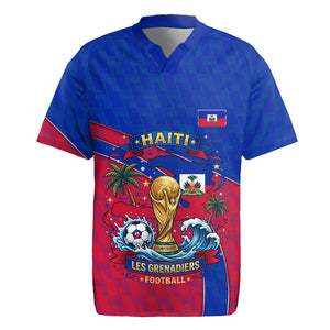 Personalized Haiti Soccer Les Grenadiers Rugby Jersey Championship Football 2026 Trophy Haitian Flag Map