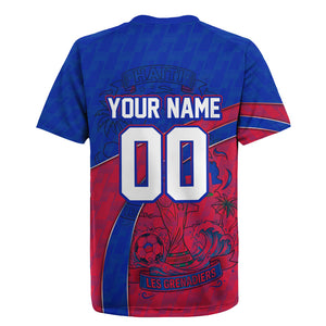 Personalized Haiti Soccer Les Grenadiers Rugby Jersey Championship Football 2026 Trophy Haitian Flag Map