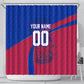 Personalized Haiti Soccer Les Grenadiers Shower Curtain Championship Football 2026 Trophy Haitian Flag Map