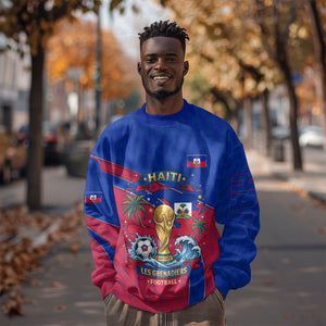 Personalized Haiti Soccer Les Grenadiers Sweatshirt Championship Football 2026 Trophy Haitian Flag Map