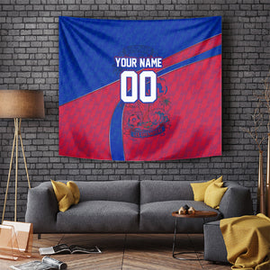Personalized Haiti Soccer Les Grenadiers Tapestry Championship Football 2026 Trophy Haitian Flag Map