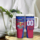 Personalized Haiti Soccer Les Grenadiers Tumbler With Handle Championship Football 2026 Trophy Haitian Flag Map