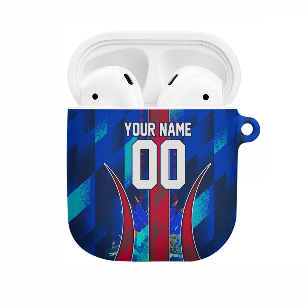 Personalized Les Grenadiers Haiti Football AirPods Case Eagle Champions Trophy Heritage