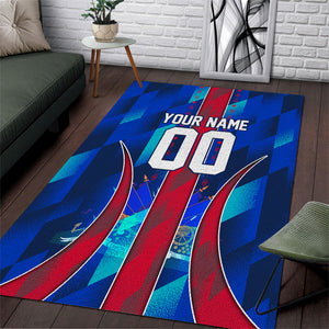 Personalized Les Grenadiers Haiti Football Area Rug Eagle Champions Trophy Heritage