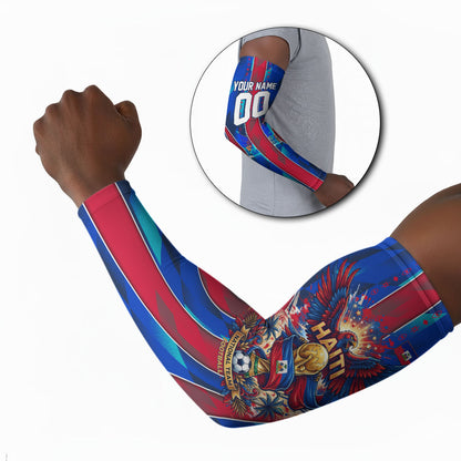 Personalized Les Grenadiers Haiti Football Arm Sleeves Eagle Champions Trophy Heritage