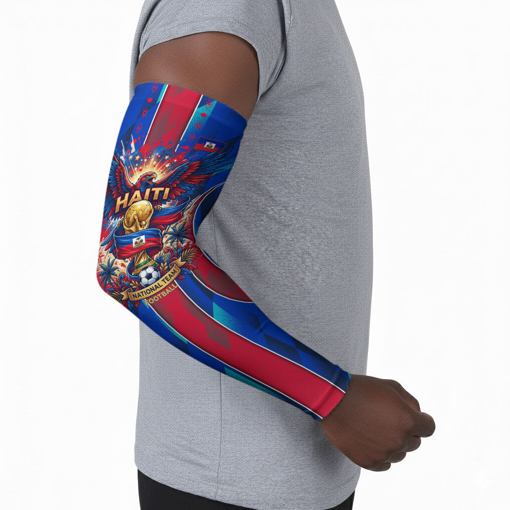 Personalized Les Grenadiers Haiti Football Arm Sleeves Eagle Champions Trophy Heritage