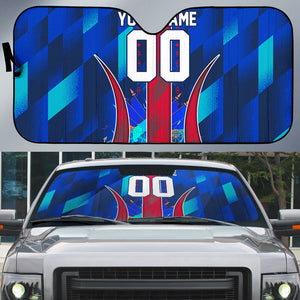 Personalized Les Grenadiers Haiti Football Auto Sun Shade Eagle Champions Trophy Heritage