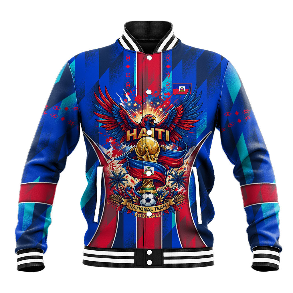 Personalized Les Grenadiers Haiti Football Baseball Jacket Eagle Champions Trophy Heritage
