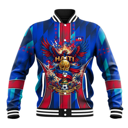 Personalized Les Grenadiers Haiti Football Baseball Jacket Eagle Champions Trophy Heritage