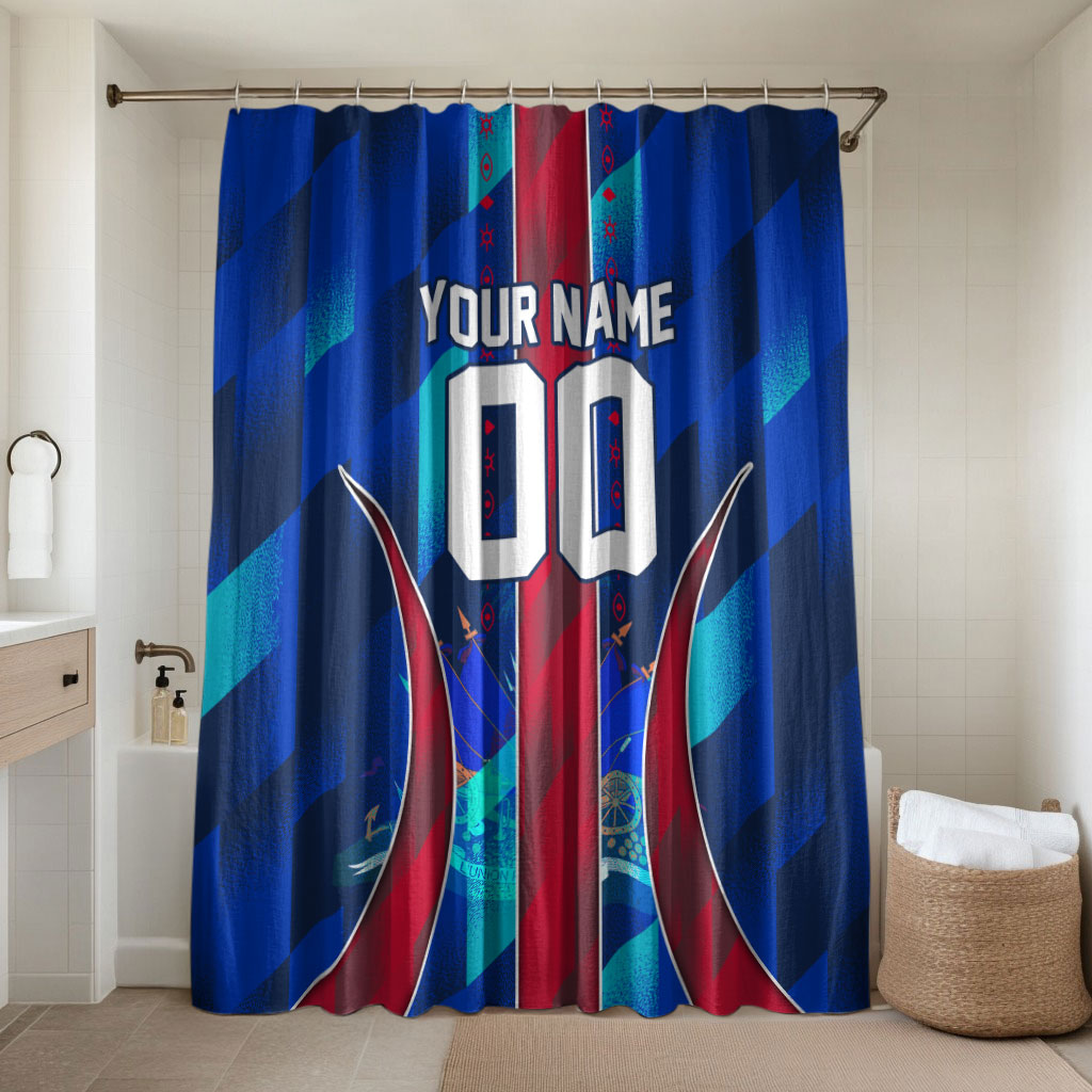 Personalized Les Grenadiers Haiti Football Bathroom Set Eagle Champions Trophy Heritage