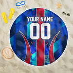 Personalized Les Grenadiers Haiti Football Beach Blanket Eagle Champions Trophy Heritage
