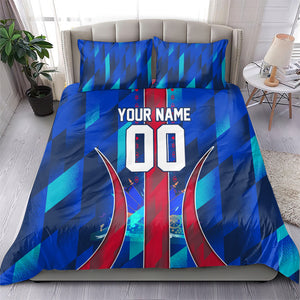 Personalized Les Grenadiers Haiti Football Bedding Set Eagle Champions Trophy Heritage