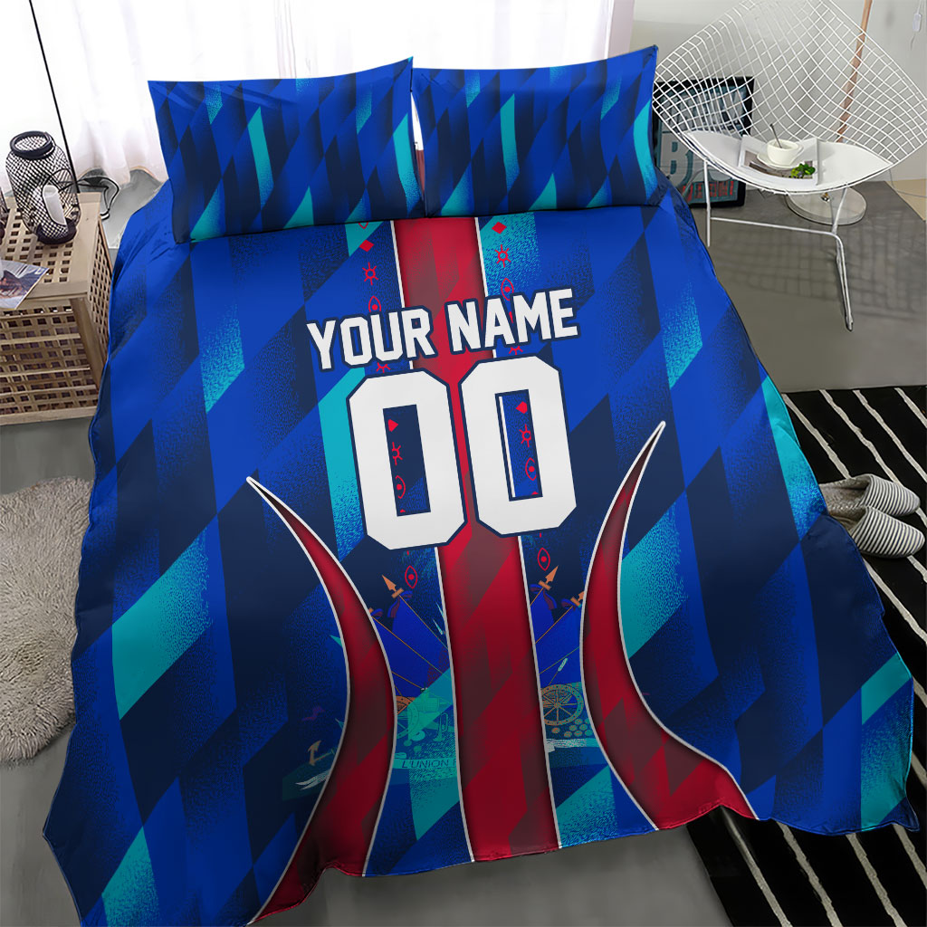 Personalized Les Grenadiers Haiti Football Bedding Set Eagle Champions Trophy Heritage