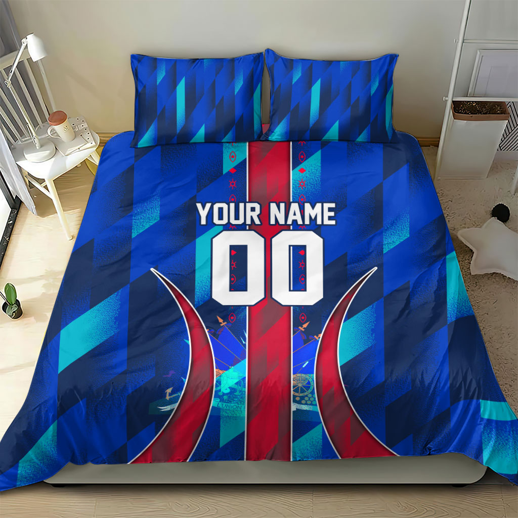 Personalized Les Grenadiers Haiti Football Bedding Set Eagle Champions Trophy Heritage