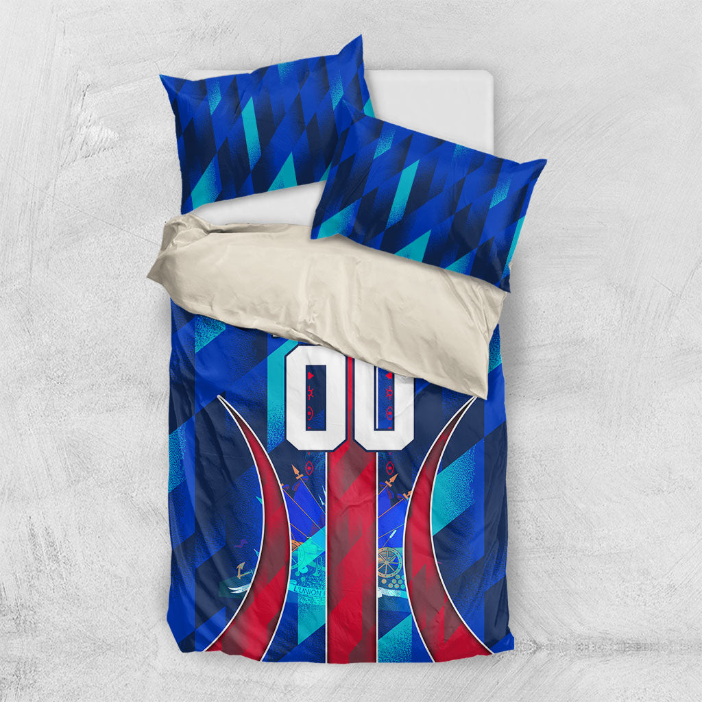 Personalized Les Grenadiers Haiti Football Bedding Set Eagle Champions Trophy Heritage