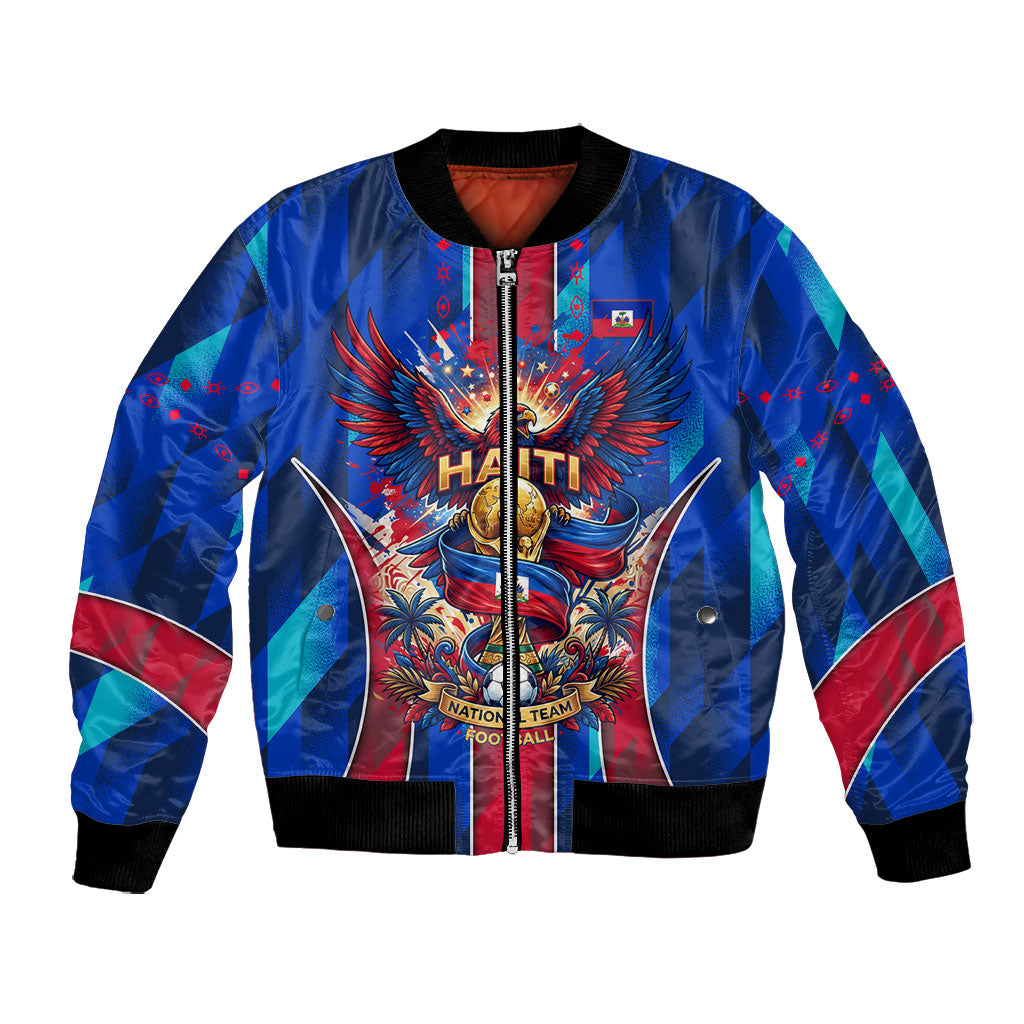 Personalized Les Grenadiers Haiti Football Bomber Jacket Eagle Champions Trophy Heritage