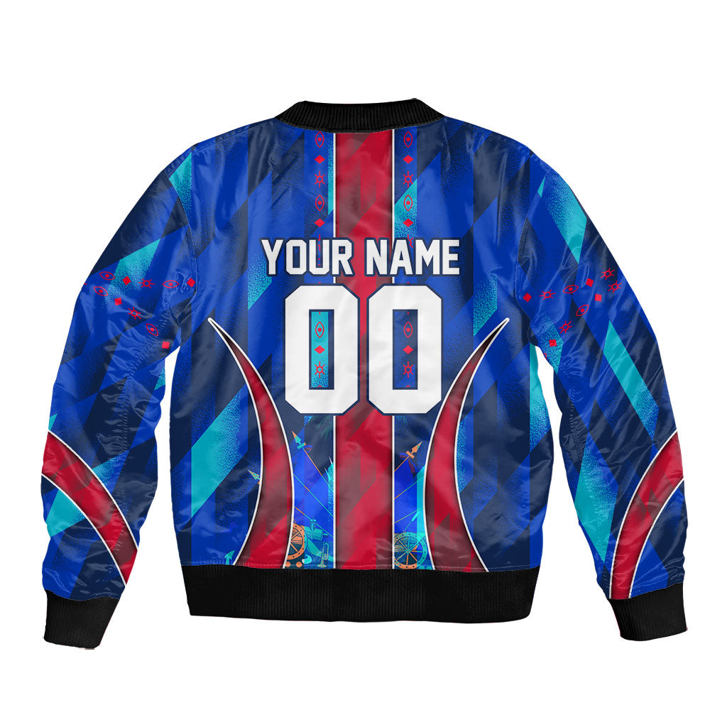 Personalized Les Grenadiers Haiti Football Bomber Jacket Eagle Champions Trophy Heritage