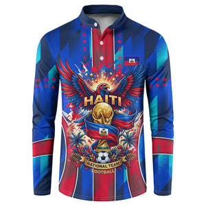 Personalized Les Grenadiers Haiti Football Button Sweatshirt Eagle Champions Trophy Heritage