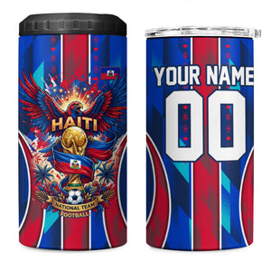 Personalized Les Grenadiers Haiti Football 4 in 1 Can Cooler Tumbler Eagle Champions Trophy Heritage