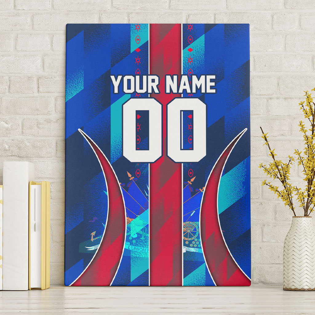 Personalized Les Grenadiers Haiti Football Canvas Wall Art Eagle Champions Trophy Heritage