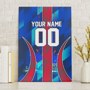 Personalized Les Grenadiers Haiti Football Canvas Wall Art Eagle Champions Trophy Heritage