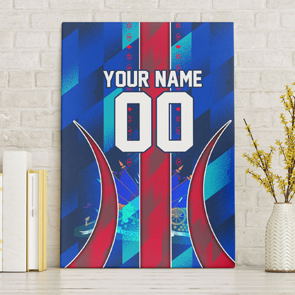 Personalized Les Grenadiers Haiti Football Canvas Wall Art Eagle Champions Trophy Heritage