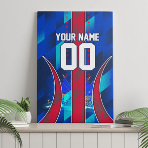 Personalized Les Grenadiers Haiti Football Canvas Wall Art Eagle Champions Trophy Heritage