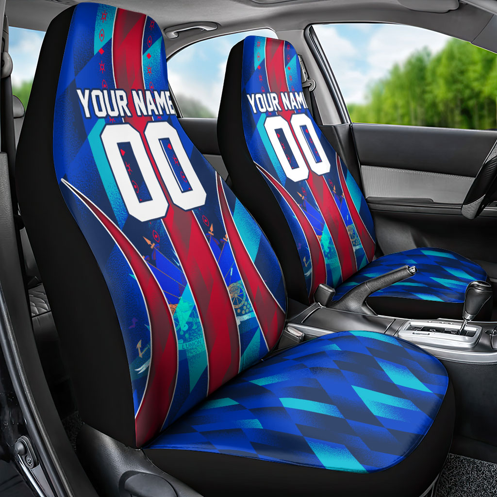 Personalized Les Grenadiers Haiti Football Car Seat Cover Eagle Champions Trophy Heritage