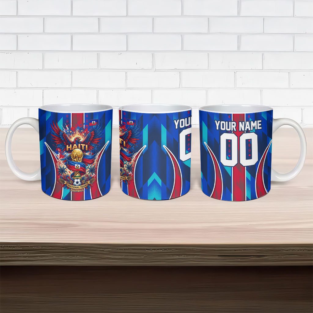 Personalized Les Grenadiers Haiti Football Ceramic Mug Eagle Champions Trophy Heritage