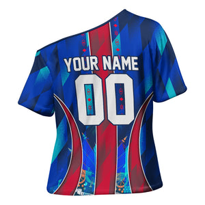 Personalized Les Grenadiers Haiti Football Cross Shoulder Shirt Eagle Champions Trophy Heritage