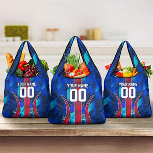 Personalized Les Grenadiers Haiti Football Grocery Bag Eagle Champions Trophy Heritage