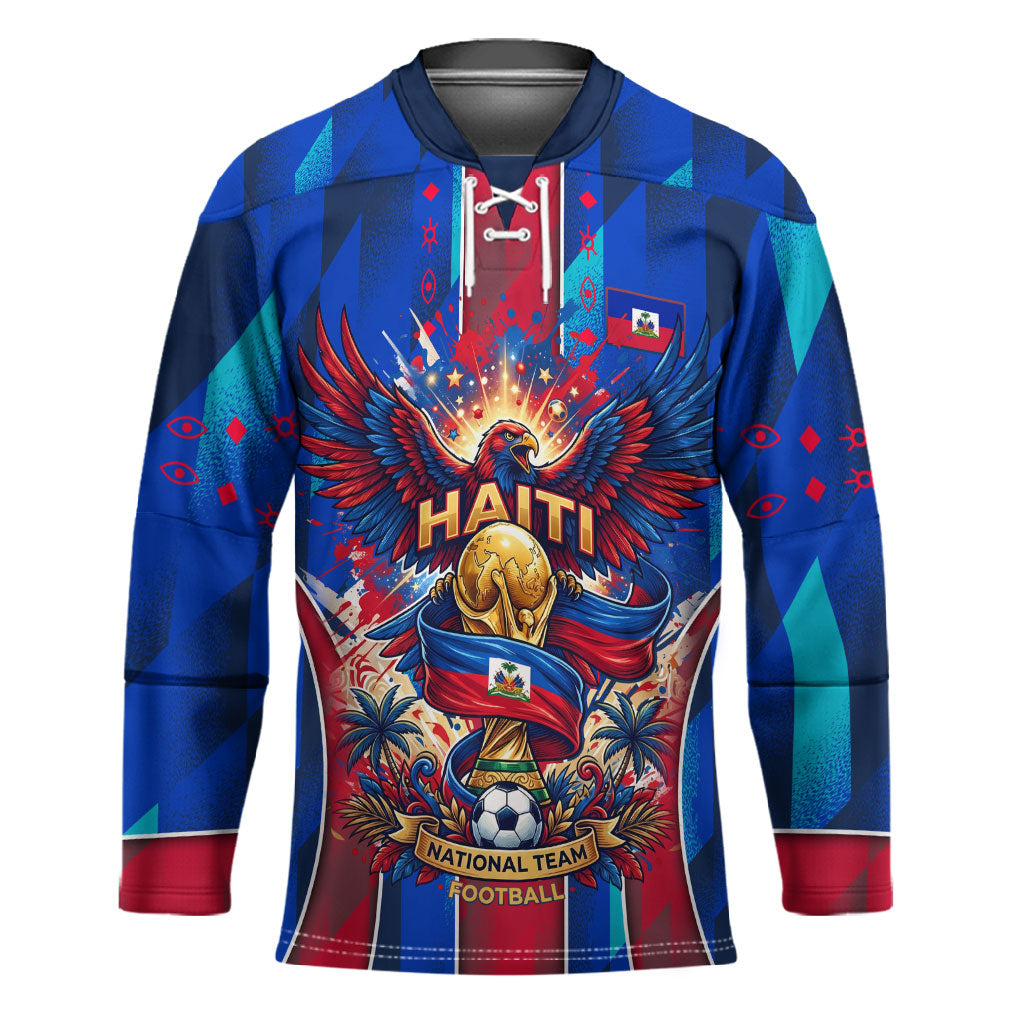 Personalized Les Grenadiers Haiti Football Hockey Jersey Eagle Champions Trophy Heritage