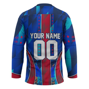 Personalized Les Grenadiers Haiti Football Hockey Jersey Eagle Champions Trophy Heritage