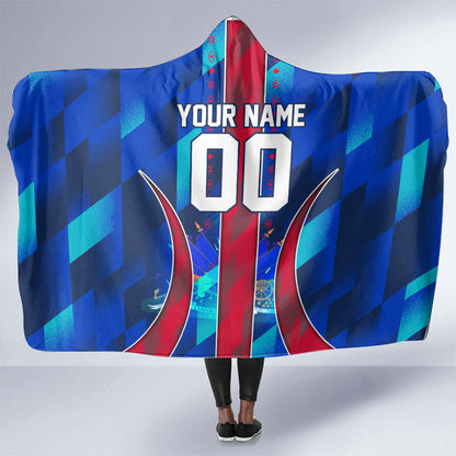Personalized Les Grenadiers Haiti Football Hooded Blanket Eagle Champions Trophy Heritage