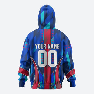 Personalized Les Grenadiers Haiti Football Hoodie Eagle Champions Trophy Heritage