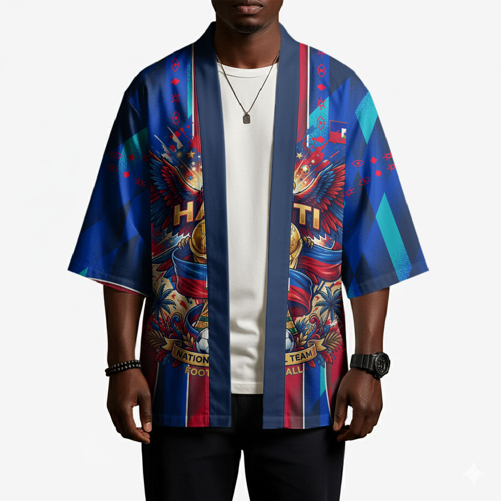 Personalized Les Grenadiers Haiti Football Kimono Eagle Champions Trophy Heritage