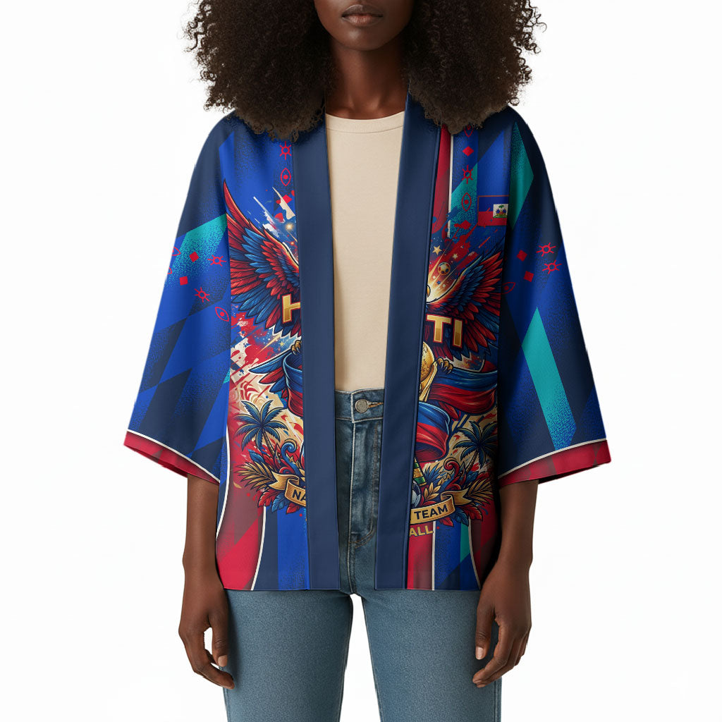 Personalized Les Grenadiers Haiti Football Kimono Eagle Champions Trophy Heritage
