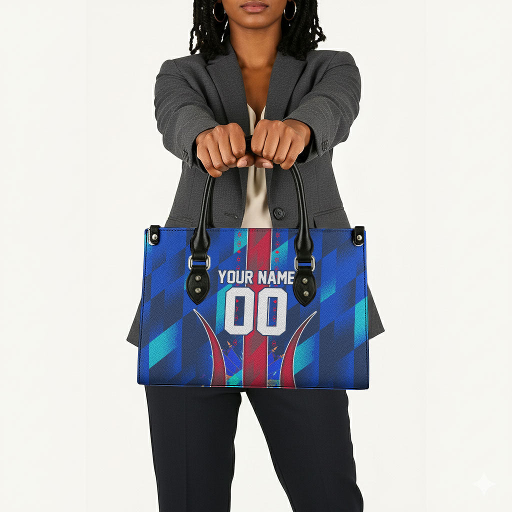 Personalized Les Grenadiers Haiti Football Leather Bag Eagle Champions Trophy Heritage