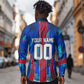 Personalized Les Grenadiers Haiti Football Long Sleeve Button Shirt Eagle Champions Trophy Heritage