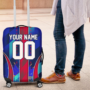Personalized Les Grenadiers Haiti Football Luggage Cover Eagle Champions Trophy Heritage