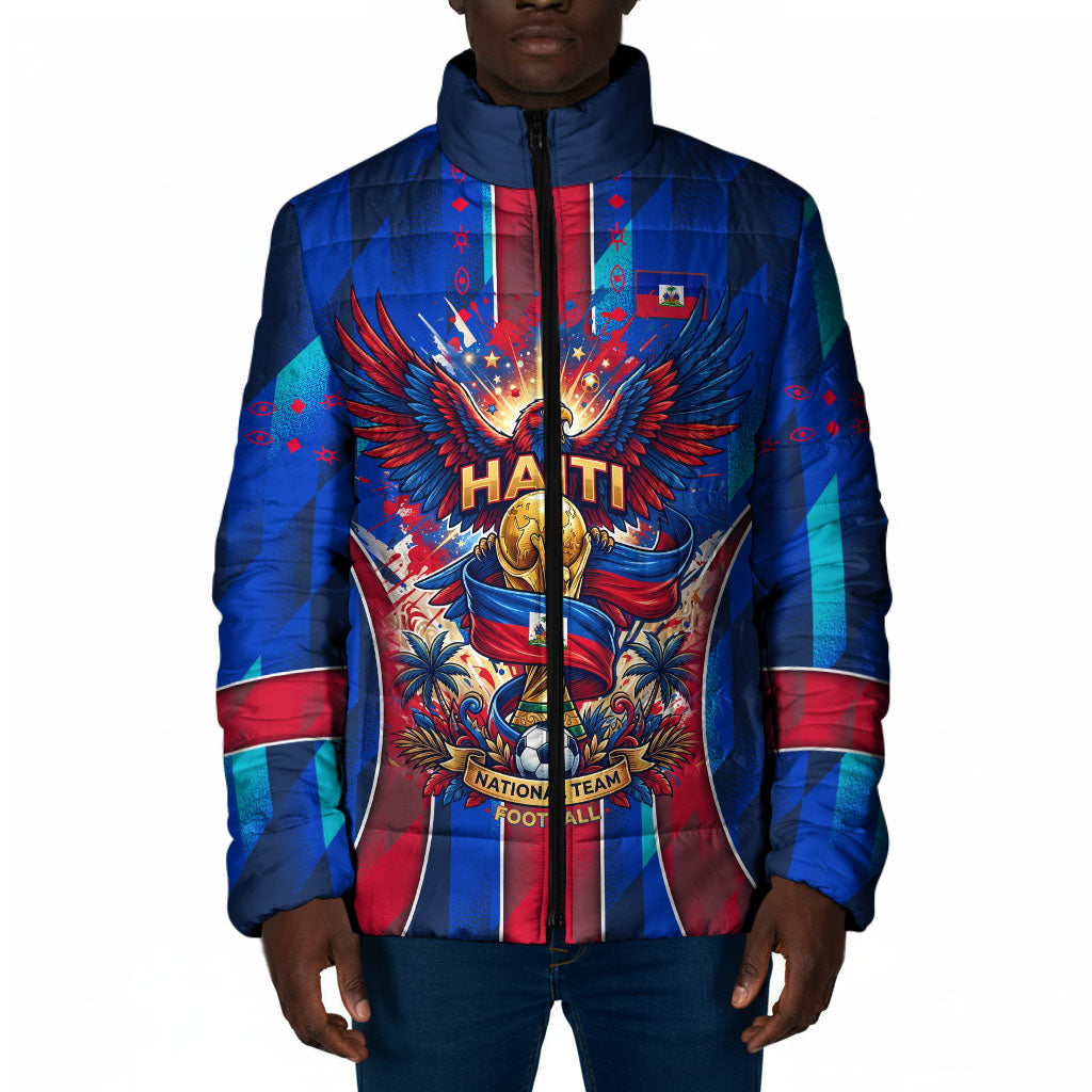 Personalized Les Grenadiers Haiti Football Padded Jacket Eagle Champions Trophy Heritage