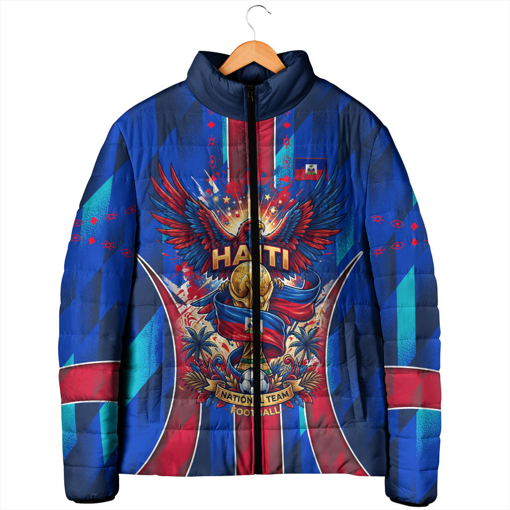 Personalized Les Grenadiers Haiti Football Padded Jacket Eagle Champions Trophy Heritage