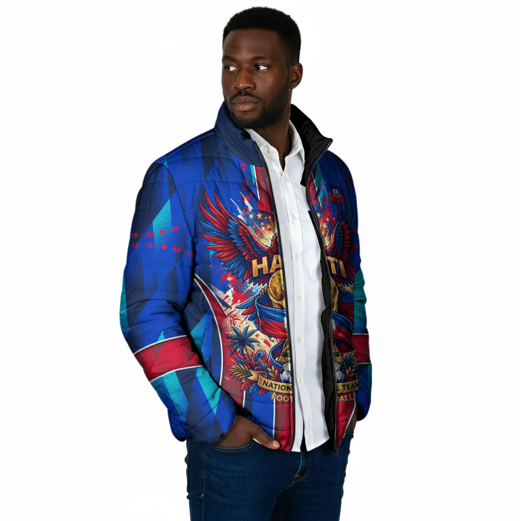Personalized Les Grenadiers Haiti Football Padded Jacket Eagle Champions Trophy Heritage
