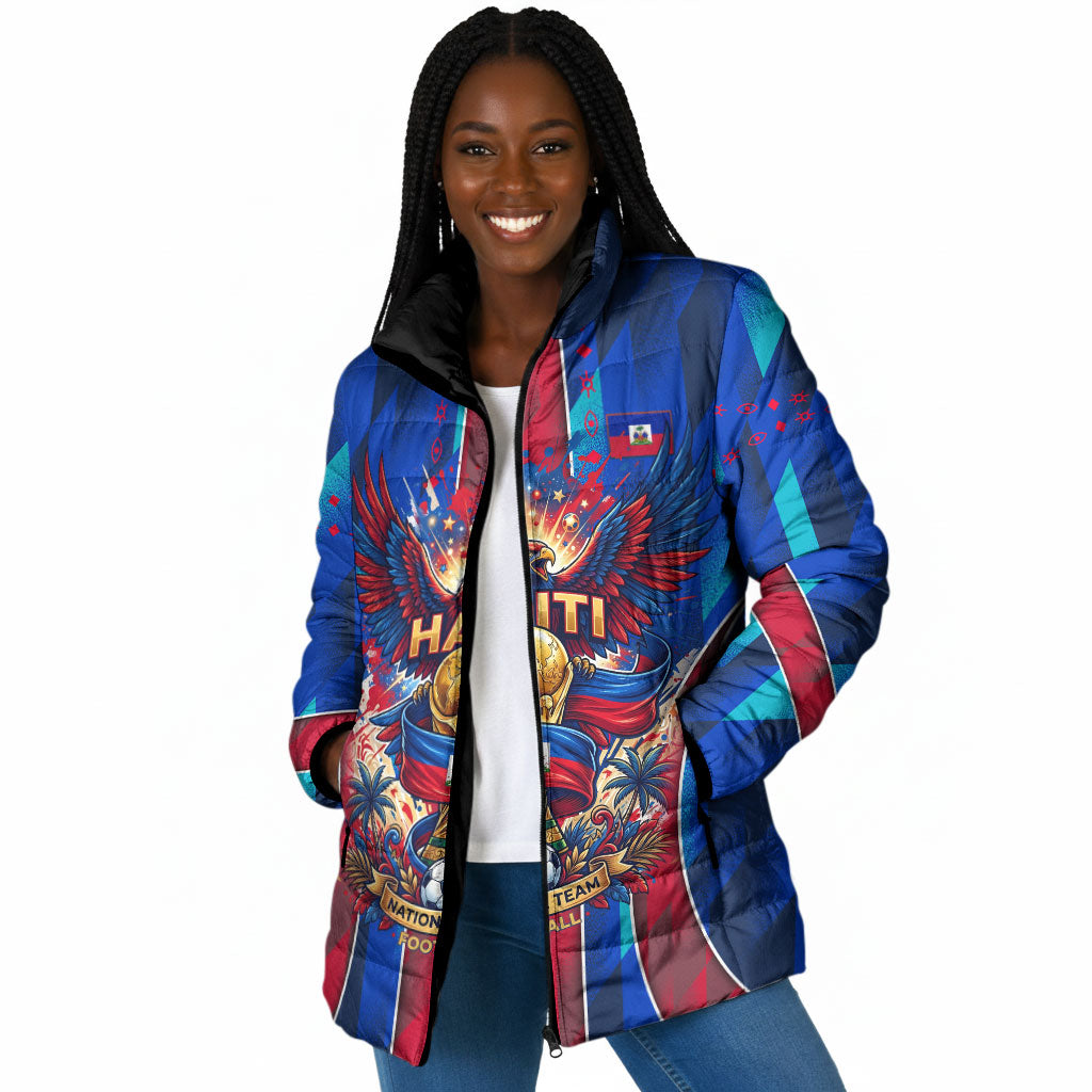 Personalized Les Grenadiers Haiti Football Padded Jacket Eagle Champions Trophy Heritage