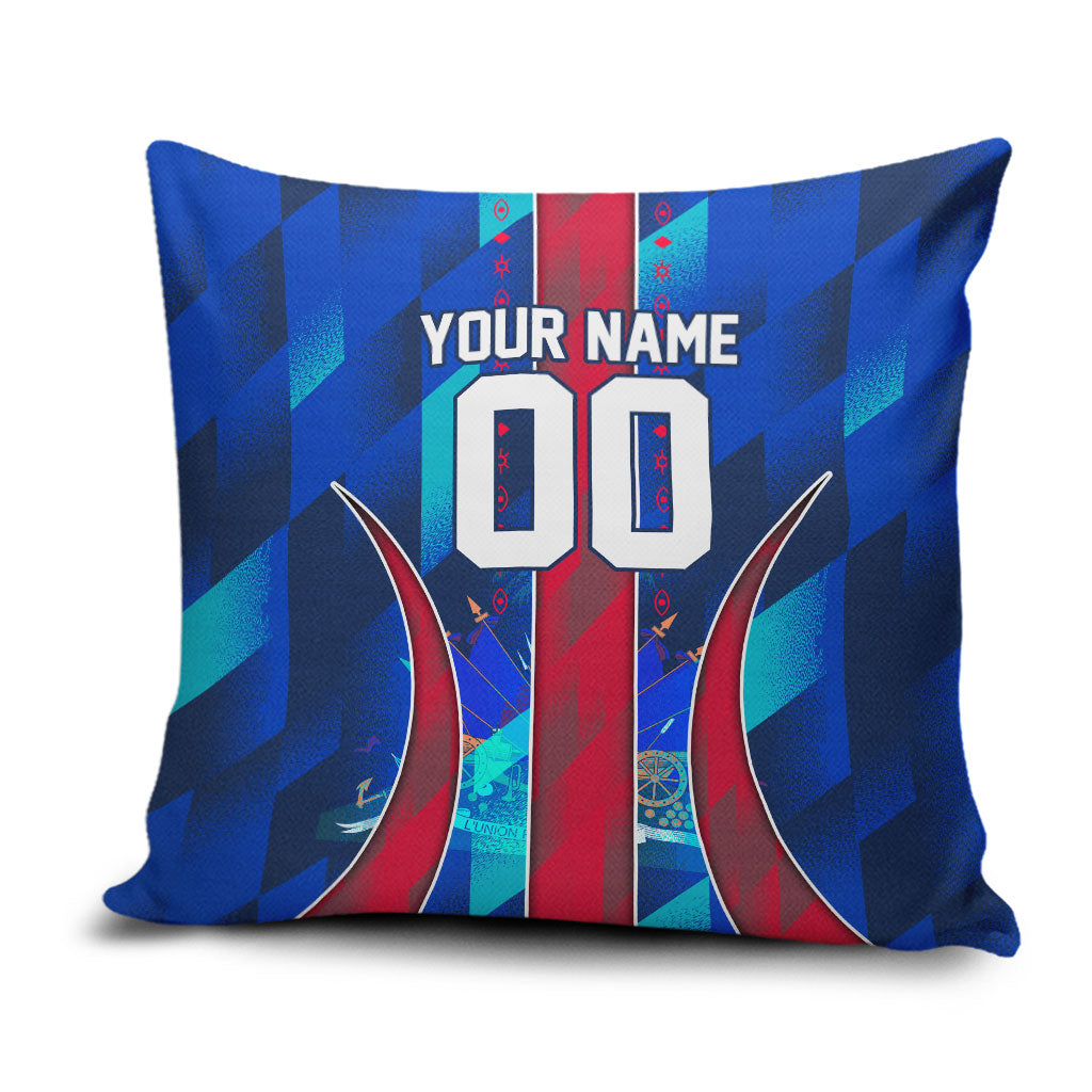Personalized Les Grenadiers Haiti Football Pillow Cover Eagle Champions Trophy Heritage