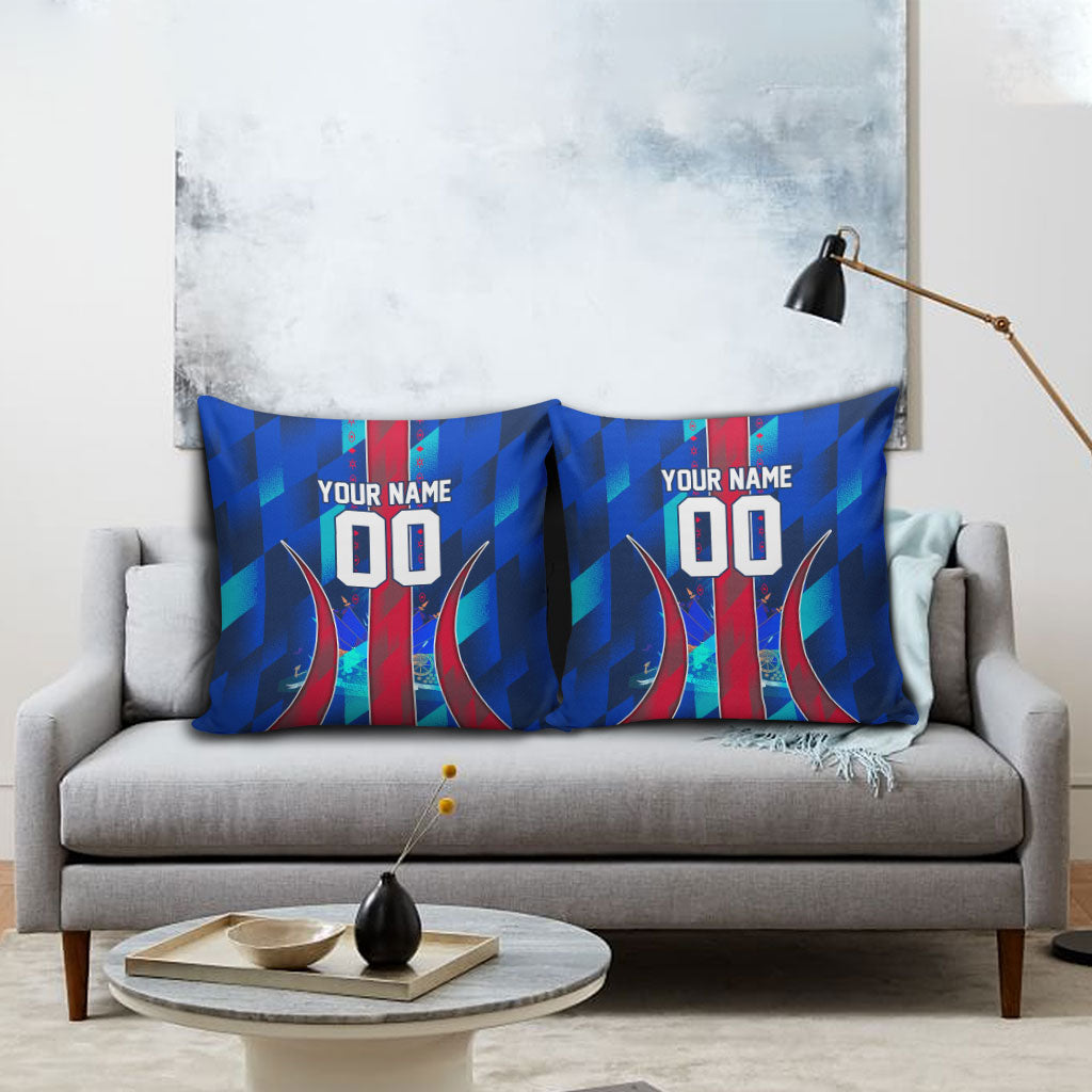 Personalized Les Grenadiers Haiti Football Pillow Cover Eagle Champions Trophy Heritage